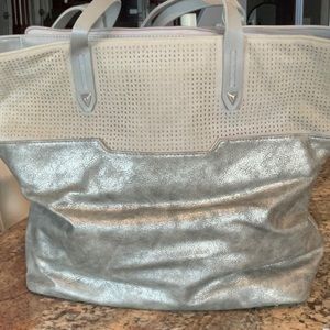 Stella and Dot grey bag with wallet.